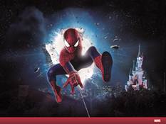 Spiderman ontmoeten in Disneyland Parijs